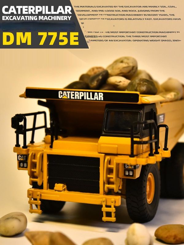 नॉर्स्कॉट CAT775E डंप ट्रक 1/64 स्केल मिश्र धातु डाईकास्ट मॉडल वाहन संग्रहणीय सजावट