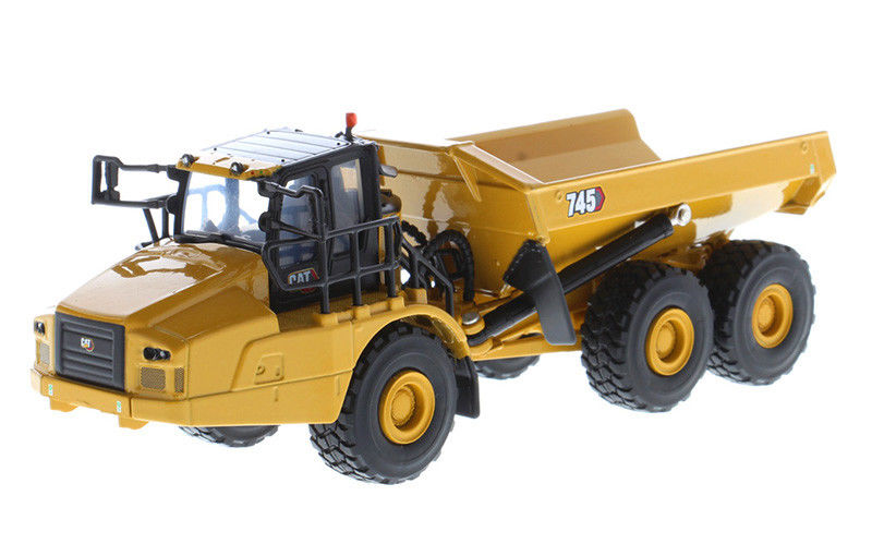 CAT 745 आर्टिकुलेटेड डंप ट्रक डाईकास्ट 1:64 स्केल मिश्र धातु मॉडल भारी उपकरण संग्रहणीय