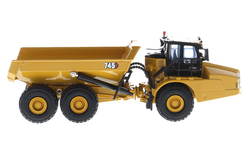 CAT 745 आर्टिकुलेटेड डंप ट्रक डाईकास्ट 1:64 स्केल मिश्र धातु मॉडल भारी उपकरण संग्रहणीय