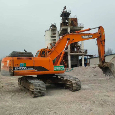 गुणवत्ता प्रयुक्त Doosan DH220-9E 22 टन खुदाई मशीन पूर्ण सेवा इतिहास खनन निर्माण भूमि उत्खनन
