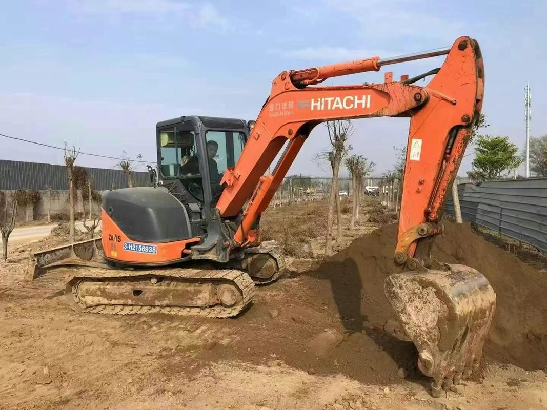 प्रयुक्त हिताची ZX60-3F मिनी खुदाई 6 टन कम घंटे पूर्ण सेवा निर्माण परिदृश्य