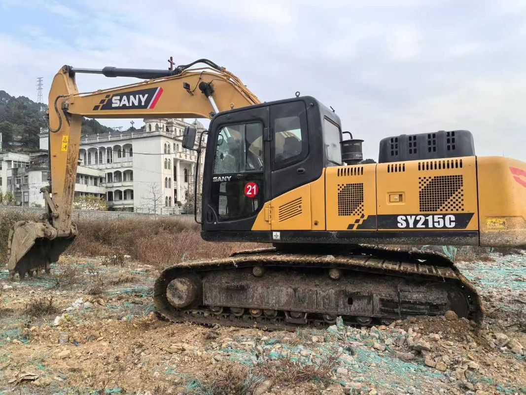प्रयुक्त 2019 SANY SY215-10 खुदाई 21 टन क्षमता पूर्ण सेवा इतिहास निर्माण खनन