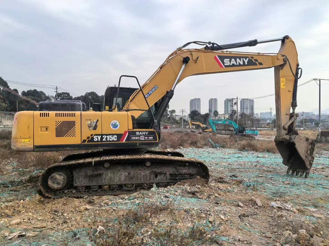 प्रयुक्त 2019 SANY SY215-10 खुदाई 21 टन क्षमता पूर्ण सेवा इतिहास निर्माण खनन