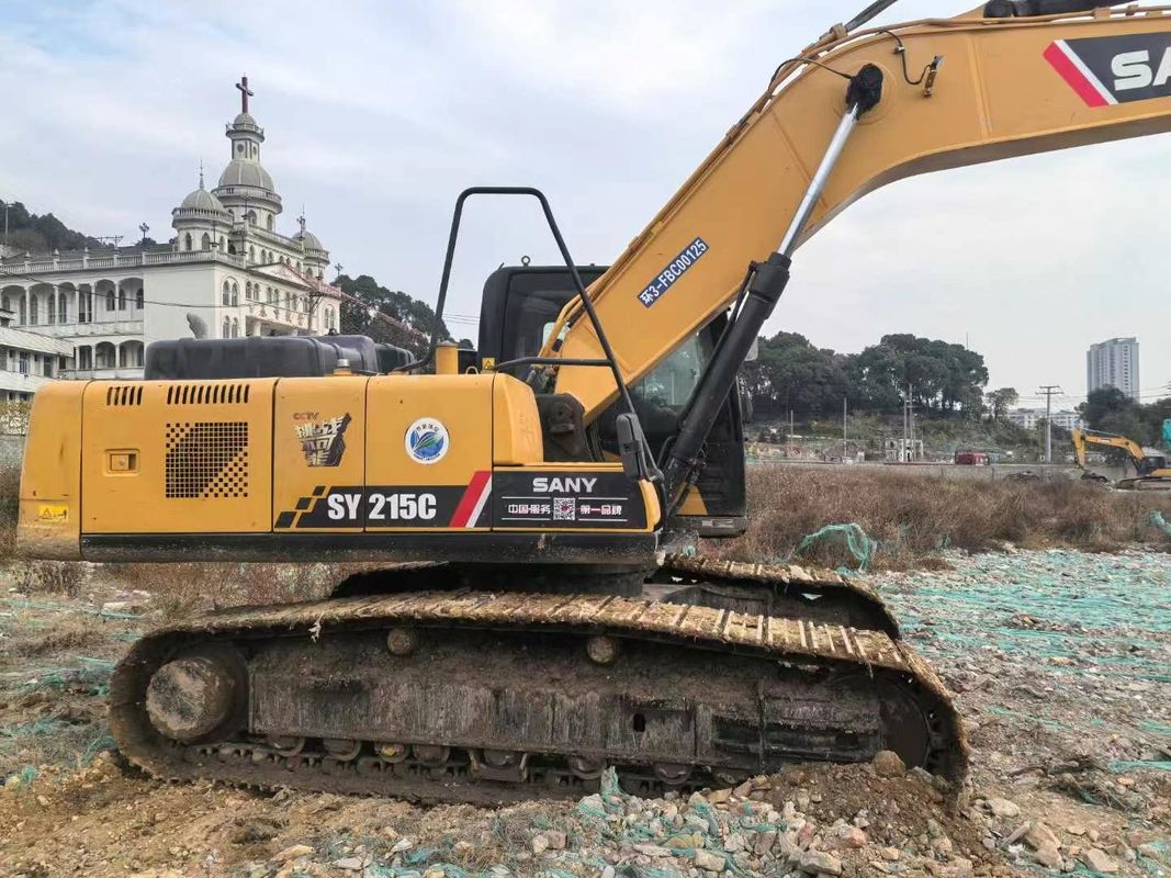 प्रयुक्त 2019 SANY SY215-10 खुदाई 21 टन क्षमता पूर्ण सेवा इतिहास निर्माण खनन