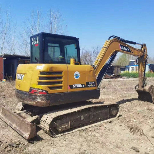 2020 SANY SY60C-9 6 टन खुदाई 3000 घंटे परिदृश्य उपयोगिता के लिए CE आईएसओ बनाए रखा