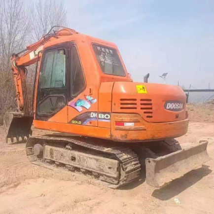 परिदृश्य उपयोगिता के लिए प्रयुक्त Doosan DH80 मिनी खुदाई मशीन 8 टन क्षमता CE ISO