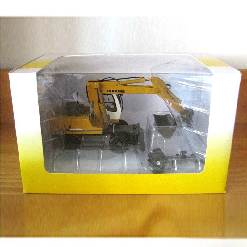 1/50 Liebherr A904C व्हील एक्सकेवेटर मॉडल डाई कास्ट मेटल संग्रहणीय के साथ ग्रैब बाल्टी 58004