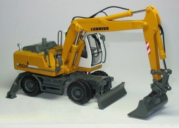 1/50 Liebherr A904C व्हील एक्सकेवेटर मॉडल डाई कास्ट मेटल संग्रहणीय के साथ ग्रैब बाल्टी 58004