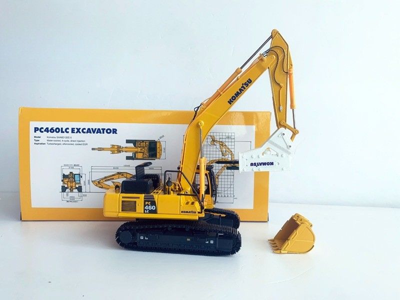 कोमात्सु PC460LC-8 1/50 Diecast Alloy Excavator Model with Hydraulic Breaker Collectible कोमात्सु PC460LC-8 1/50 Diecast Alloy Excavator Model with Hydraulic Breaker