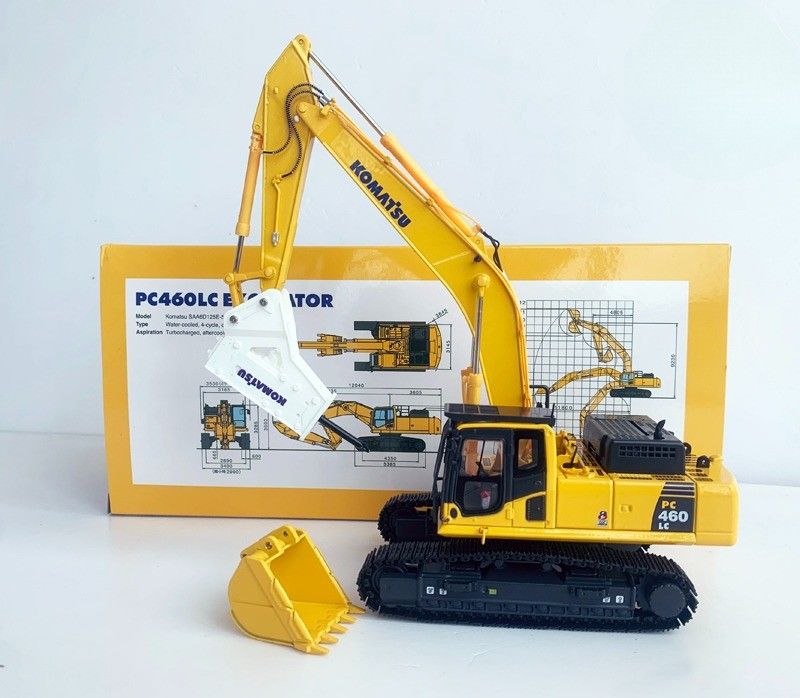 कोमात्सु PC460LC-8 1/50 Diecast Alloy Excavator Model with Hydraulic Breaker Collectible कोमात्सु PC460LC-8 1/50 Diecast Alloy Excavator Model with Hydraulic Breaker