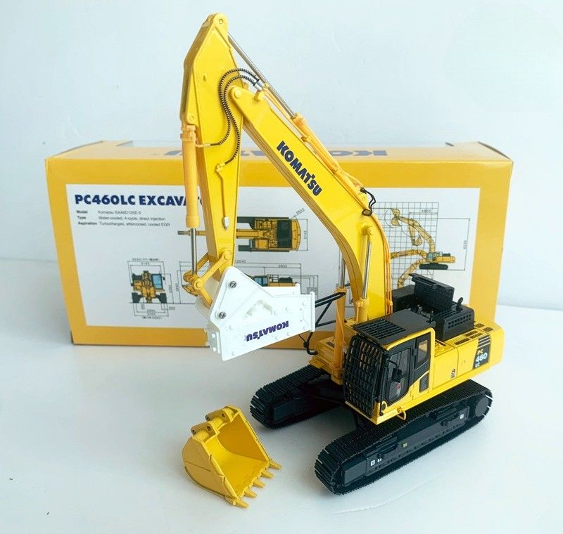 कोमात्सु PC460LC-8 1/50 Diecast Alloy Excavator Model with Hydraulic Breaker Collectible कोमात्सु PC460LC-8 1/50 Diecast Alloy Excavator Model with Hydraulic Breaker