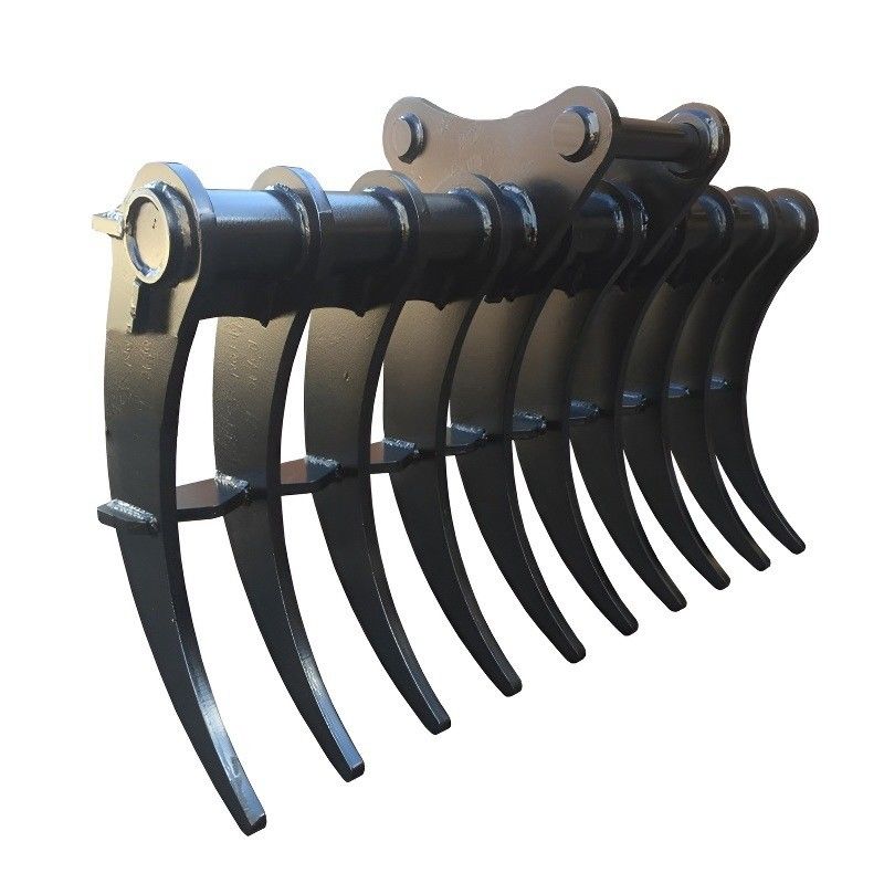 High Quality Custom PC100-6 10 Ton Excavator Rake Bucket OEM Attachment Construction