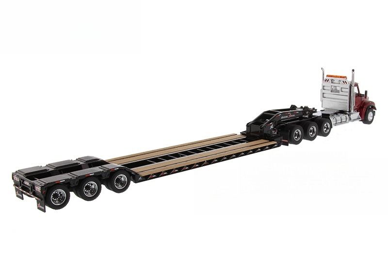 केनवर्थ T880S अमेरिकी केनवर्थ स्वचालित टो ट्रक 1/50 ट्रांसपोर्ट मॉडल DM71061 बूस्टर के साथ