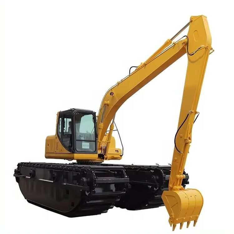 अम्फिबियस एक्सकेवेटर दलदल दलदल आर्द्रभूमि रूपांतरण आपूर्तिकर्ता के लिए अनुकूलित फ्लोटिंग पोंटून अंडररेल