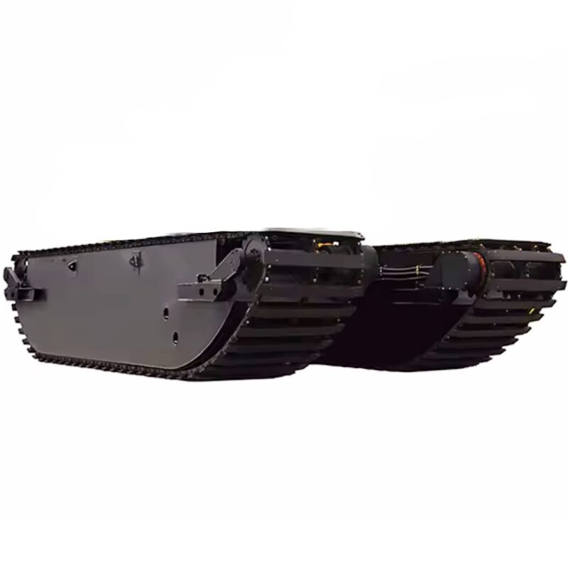 कस्टम निर्मित उभयचर उत्खनन पोन्टन नदी झील दलदल ड्रेजिंग बग्गी अंडरकार आपूर्तिकर्ता के लिए तैरता