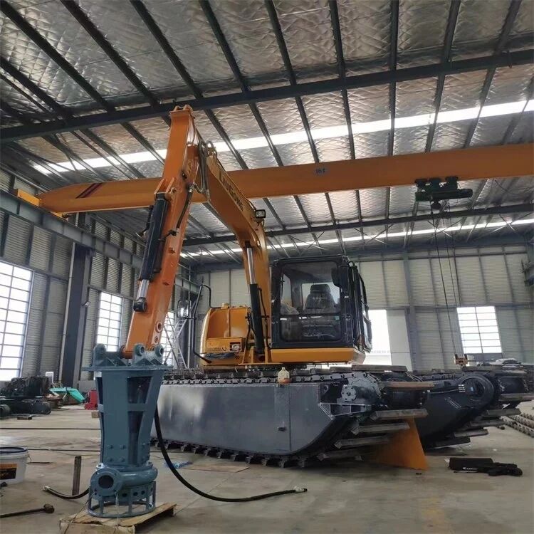 अनुकूलित उभयचर उत्खनन वाहक तैरता हुआ अंडरक्यारियर तैरता हुआ पोंटून बिक्री के लिए भारी उपकरण आपूर्तिकर्ता